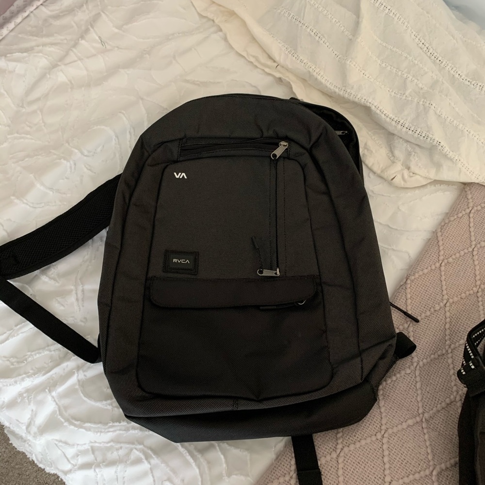 NWOT RVCA Grey and Black Backpack w/ laptop pocket